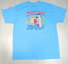 Ren &amp; Stimpy XL happy Happy Joy Joy t shirt blue new with STICKY tag READ - $12.86