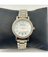 Kessaris Silver Tone Crystals Mother Pearl Women’s Watch Working New Bat... - €20,21 EUR