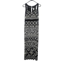 White House Black Market Damask Floral Geometric Mixed Print Maxi Dress Small - $37.39