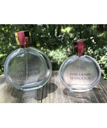 2 Empty Perfume Glass Bottles Sensuous by Estee Lauder Collector Eau De ... - $466.46 MXN