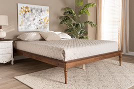 Janette Walnut Brown Queen Size Bed - $5,155.92 MXN
