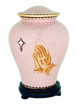 Large/Adult 210 Cubic Inches Praying Hands Cloisonne Cremation Urn for Ashes - £263.77 GBP