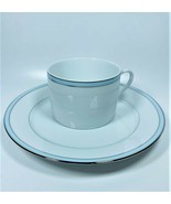 2 Pcs Set Porcelaine de Sologne Tendance Blue Teacup and Desert Plate - £21.95 GBP