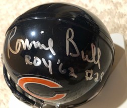 Ronnie Bull Signed Auto Riddell Chicago Bears Mini Helmet - £101.68 GBP