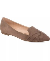 Journee Collection Women Slip On Pointed Toe Ballet Flats Mindee US 8.5M Taupe - £19.78 GBP