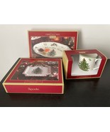 Spode Christmas Ribbon Canape Plate, Bless This Home Tray, Mug &amp; Coast S... - £20.85 GBP+