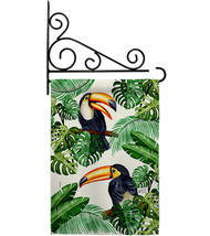 Rainforest Toucan Garden Flag Set Birds 13 X18.5 Double-Sided House Banner - £22.43 GBP