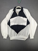 Alexxus Polo Men&#39;s Large White Black Sweatshirt Long Sleeve Vintage Excl... - $14.01