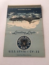 Vintage Matchbook Cover Matchcover US Navy Ship USS Leyte CV 32 Unstruck - $3.80