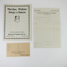 Sheet Music 1913 Jerome H. Remick &amp; Co Catalog Order Form &amp; Envelope Antique - £15.73 GBP
