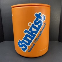 Vtg Sunkist Good Vibrations Orange Cooler Hard side Round Rare Retro 14x11.5” - £51.41 GBP
