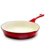 Crock Pot Artisan 8 in. Round Enameled Cast Iron Skillet in Scarlet Red - $69.20 CAD
