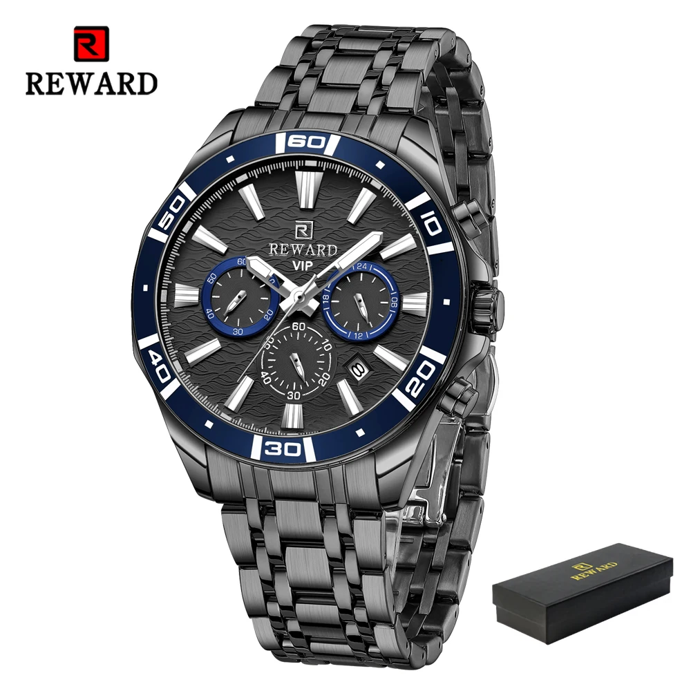 Mens Watch Business Stainless Steel Waterproof Date Quartz Wrist Watch Swatch Sp