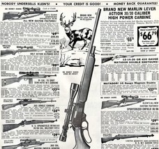 Klein&#39;s Sporting Goods Chicago 1964 Advertisement Marlin Mitary Surplus ... - £23.58 GBP