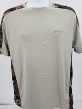 Bimini Bay Activewear Camo Tan and Brown Fishing T-Shirt Size Large - £13.10 GBP