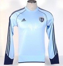 Adidas Formotion Kansas City Sporting Blue Long Sleeve Soccer Jersey Men&#39;s NWT - £79.92 GBP