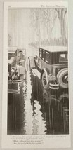 1927 Print Ad Kelly Springfield Tires Vintage Car Gets Flat Tire in Rain - $14.39