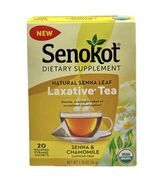 Senokot Laxative Tea Senna &amp; Chamomile Caffeine Free, 20 Sachets 1.76oz ... - $917.02 MXN