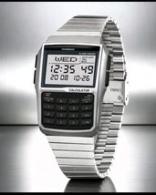 Men's Stainless Steel Calculator LED Watch Luxury Gift Box - $52.47