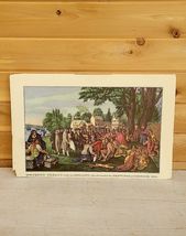 Vintage 1957 Currier &amp; Ives Lithograph William Penn Calendar October - $50.00