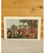 Vintage 1957 Currier &amp; Ives Lithograph William Penn Calendar October - $70.07 CAD