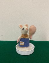 Needle Felted Mouse With Her Cotton Candy. - $25.00