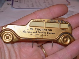 Vintage L.W. Thompson Garage and Service Station Gallupville, NY Metal A... - $64.35