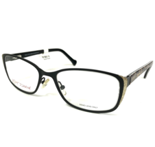 Betsey Johnson Eyeglasses Frames Starlet BLK Black Brown Cheetah Print 52-18-135 - £29.17 GBP