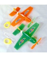 24 AIRPLANES ON STRING swing airplane BOYS PARTY FAVORS plastic planes b... - £18.81 GBP