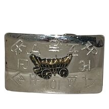 Chambers Belt Co. USA Belt Buckle Featuring Covered Wagon Branding Marks - $9.60
