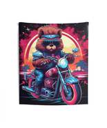 Motorcycle Bear Rider Adventure Graphic Indoor Wall Tapestries - $41.18+