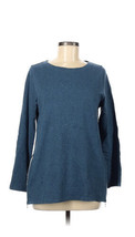 Soft Surroundings Darcy Sweatshirt Crochet Lace Sides Inset medium Petite - $34.58