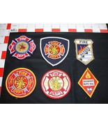 firefighting rescue fire department vintage patch set - $482.32 MXN