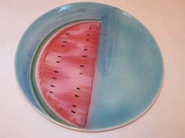 Vietri Sara&#39;s Fresh Fruit Watermelon Round Serving Platter NEW - £107.14 GBP
