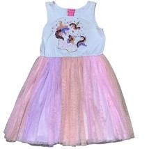 Isaac Mizrahi Girls Unicorn Sparkle Sequin Chiffon Dress Sz 8 - £11.26 GBP