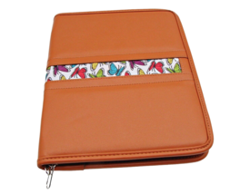 Split Pursenality Planner Organizer Journal Brown Leather Zip Card Slots Tablet - £19.22 GBP