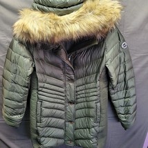 ABERCROMBIE &amp; FITCH WOMENS DOWN FILLED PARKA JACKET COAT OLIVE SIZE M - £64.98 GBP