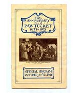 250th Anniversary City of Pawtucket 1671-1921 Official Program - $17.82