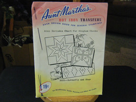 Aunt Martha&#39;s 3555 Hot Iron Butterfly &amp; Stars Transfers - £4.11 GBP
