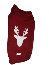 Barkley and Finn Dog Red Reindeer Deer Christmas Sweater Jacket Vest Small - $7.60