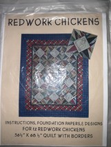 REDWORK CHICKENS 1999 DuAnns quilt pattern only with instructions and de... - £11.59 GBP
