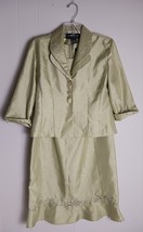 Vintage Sag Harbor Blazer And Sleeveless Dress Shimmery Pistachio Green ... - $518.58 MXN