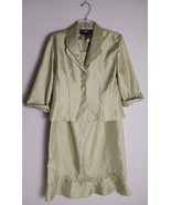 Vintage Sag Harbor Blazer And Sleeveless Dress Shimmery Pistachio Green ... - $518.58 MXN
