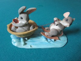 Charming Tails By Fitz &amp; Floyd Figurine &quot; A Day At The Lake&quot; Inspirational - £35.04 GBP