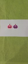 Completed Pumpkins Halloween Finished Cross Stitch DIY Crafting - $6.25