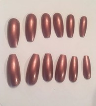 Set Of Painted Sex on the beach Long Coffin False Nails choose your shape - £6.31 GBP