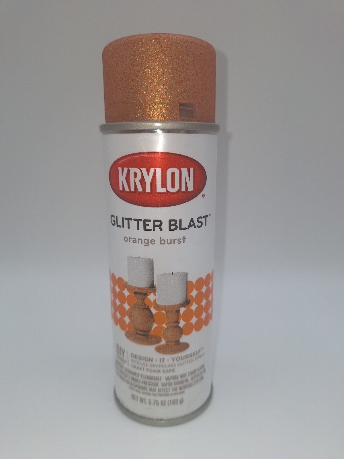 2 Krylon Glitter Blast Orange Burst (3807) 5.75 Ounce Small Can NEW Item image 2