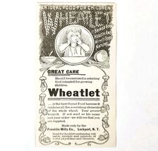 Wheatlet Breakfast Franklin Mills 1897 Advertisement Victorian Cereal AD... - $183.10 MXN
