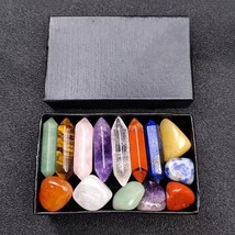 14 Pcs Chakra Crystals Set New Gift Boxed Natural Reiki Gemstone Set - £13.20 GBP