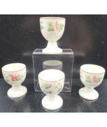 4 Wedgwood Provence Queensware Egg Cups Set Vintage Fruit England Retro ... - £78.58 GBP